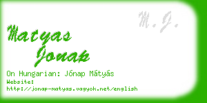 matyas jonap business card