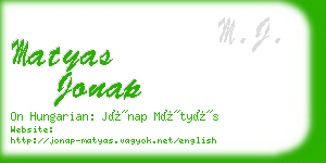 matyas jonap business card